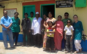 Julia and Rohini visit a leprosy clinic in Walhe